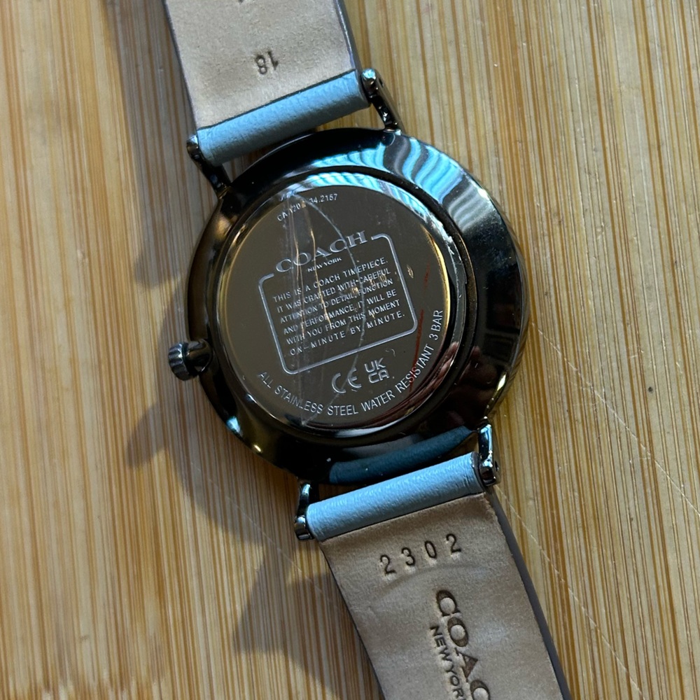 Coach Perry Watch With 36mm Blue Face & Blue Leather Band - Picture 3 of 7